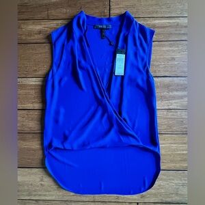BCBGMaxAzria Royal Blue Sleeveless Blouse XS